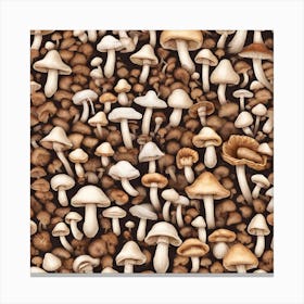 Mushroom Background Canvas Print