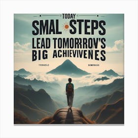 Today Small Steps Small Lead Tomorrow'S Big Achievements Canvas Print