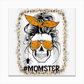 Bleached Momster Sugar Skull Mom Halloween Party Costume Canvas Print