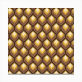 Brown Retro Pattern 02 Canvas Print