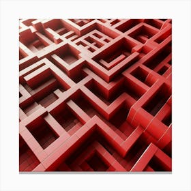 Red Maze 2 Canvas Print