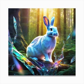 Rabbit In The Forest 26 Canvas Print