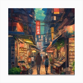 Asian Street Art Canvas Print