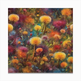 Dandelions meadow Canvas Print