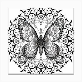 Butterfly Mandala 1 Canvas Print