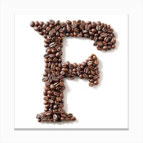 Coffee Beans Letter F Canvas Print