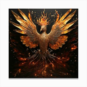 Phoenix bird paintings art print Canvas Print