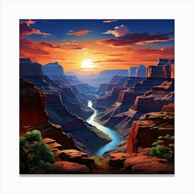 National Park Grand Canyon Summer Canvas Print