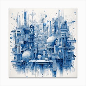 Futuristic City 45 Canvas Print