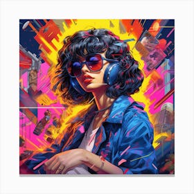 Cyberpunk Girl Canvas Print