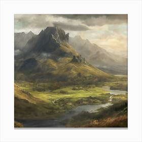 Highland View Art Print 1 Canvas Print