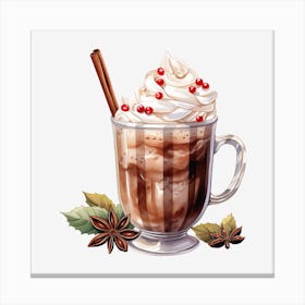 Hot Chocolate With Whipped Cream 6 Canvas Print