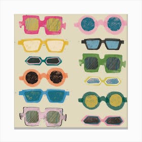 Colorful Sunglasses Canvas Print