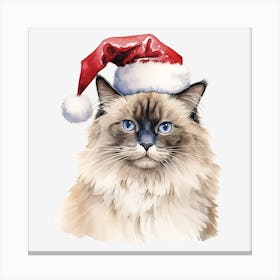 Santa Claus Cat 13 Canvas Print
