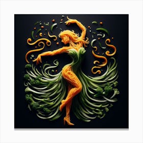 Vegetable Dancer Canvas Print