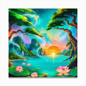 Lotus Pond Canvas Print