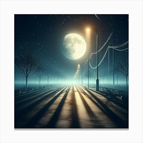 Full Moon At Night 1 Canvas Print