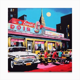 New York Diner Canvas Print