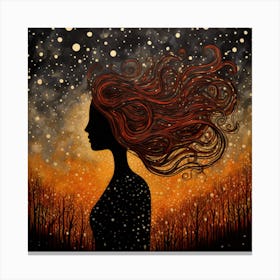 Hair In The Wind 4 Canvas Print