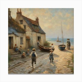 seaside village 4 Canvas Print