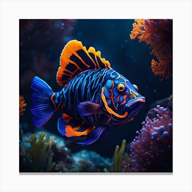 Blue Fish Canvas Print