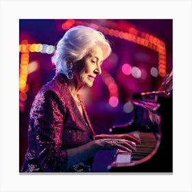 Firefly Soulful Elderly Pianist In A Neon Lit Nightclub 60146 (2) Canvas Print