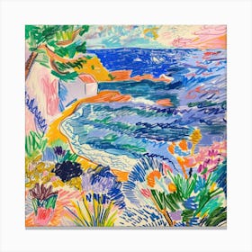 Seaside Doodle Matisse Style 6 Canvas Print