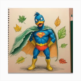 Superman Duck Canvas Print