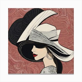 Lady In A Hat 4 Canvas Print