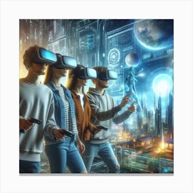 Futuristic Vr Headsets Canvas Print