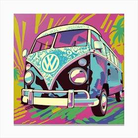 Vw campervan pop art Canvas Print