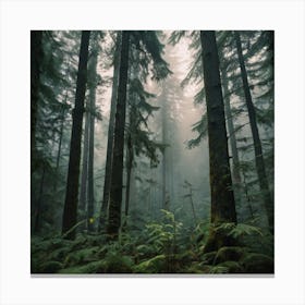 Fog In The Forest Canvas Print