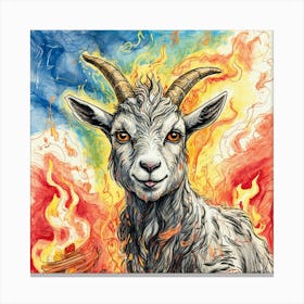 Goat Of Fire 8 Canvas Print