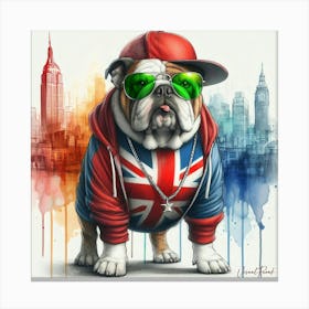 Hip Hop British Bulldog II. Canvas Print