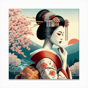 Geishaart16 Canvas Print