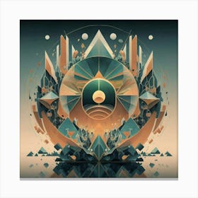 Visually captivating simple geometric artwork, 12 Canvas Print