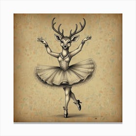 Ballerina Deer 2 Canvas Print