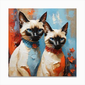 Siamese cats 3 Canvas Print