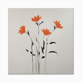 Orange Flowers Canvas Print