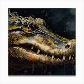 Alligator Head Canvas Print