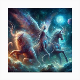 Angels And Horses Canvas Print
