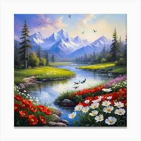 Valley Of Flowers Canvas Print