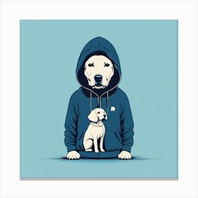 Dog In A Hoodie 1 Canvas Print