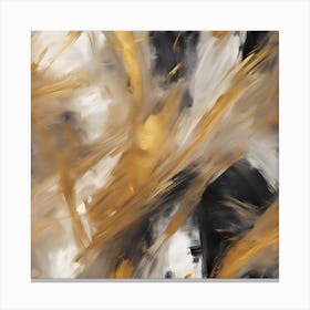 Abstract Gold Painting 3 Canvas Print