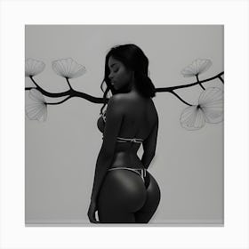 Sexy Black Woman Canvas Print