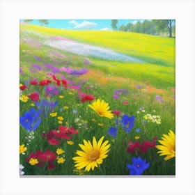 Field Of Flowers 1 Canvas Print