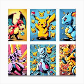 Pokemon, Pop Art Canvas Print