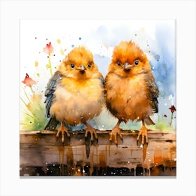 Aviary Ballet Birds In Dance Canvas Print