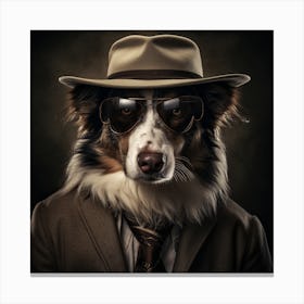 Dog In A Suit 1 Canvas Print