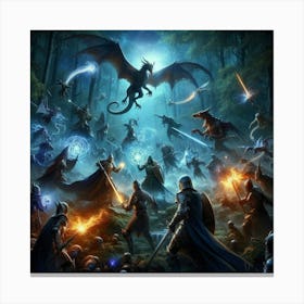 Elder Scrolls paintings art print 2 Canvas Print